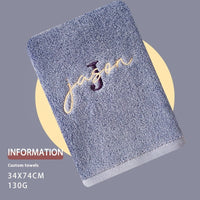 HKM-660179 Pure Cotton Soft Towel with Custom Embroidery and Gift Option, 74x34cm
