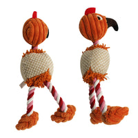 HKM-660243 Three-Color Cotton Rope Pet Toy for Chewing and Vocal Play – 28x6CM Plush Doll