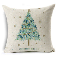 HKM-660307 Colorful Nordic Christmas Linen Cushion Cover 45x45cm