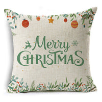 HKM-660307 Colorful Nordic Christmas Linen Cushion Cover 45x45cm