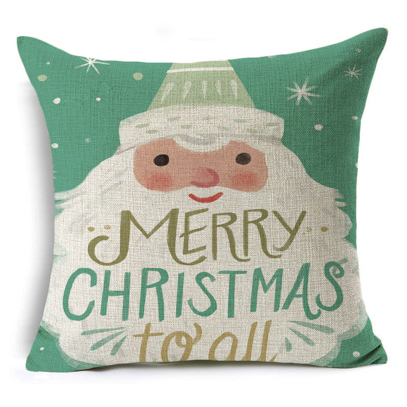 HKM-660307 Colorful Nordic Christmas Linen Cushion Cover 45x45cm
