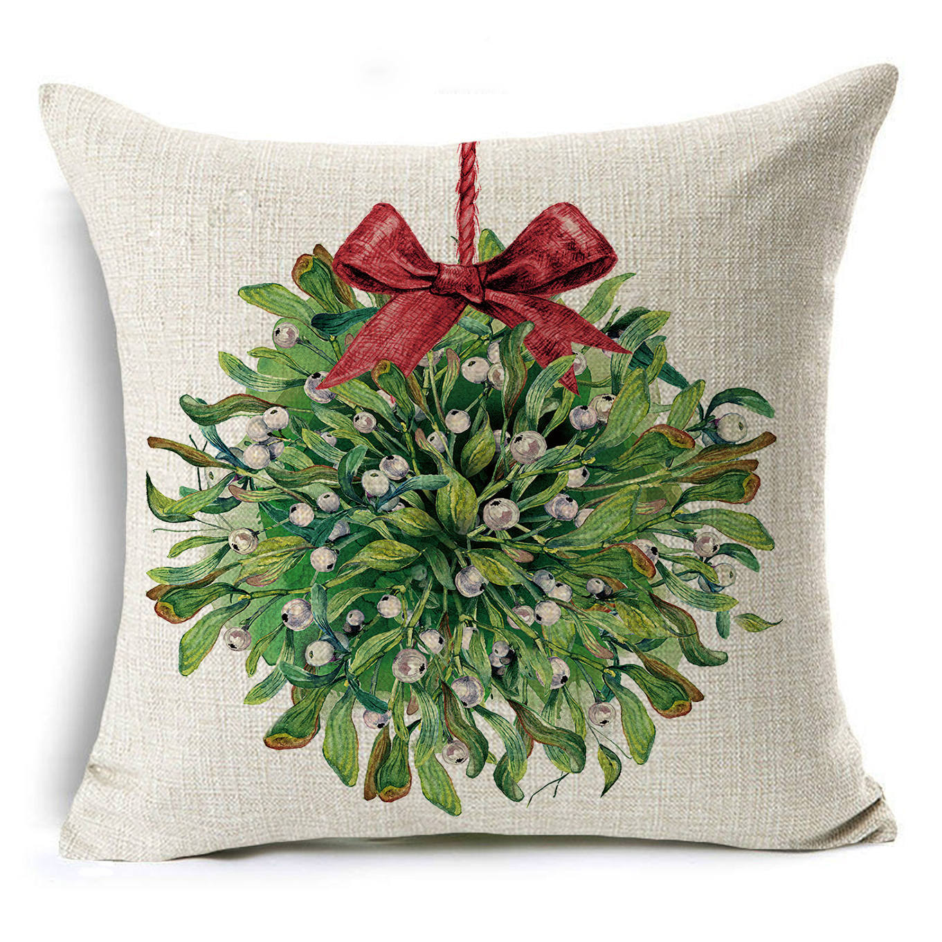 HKM-660307 Colorful Nordic Christmas Linen Cushion Cover 45x45cm