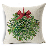 HKM-660307 Colorful Nordic Christmas Linen Cushion Cover 45x45cm
