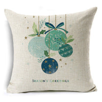 HKM-660307 Colorful Nordic Christmas Linen Cushion Cover 45x45cm