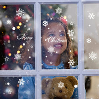 HKM-660371 Removable Christmas Snowflake Glass Sticker - Waterproof PVC Wall Decor for Festive Spaces