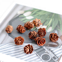 HKM-660691 Fire-Free Cinnamon Pine Cone Aroma Diffuser Cup - Natural Dried Floral Design for Relaxing Ambiance