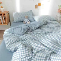 HKM-660755 Cartoon Printed Four-Piece Bedding Set in Various Sizes with Duvet Cover, Bed Sheet, and Pillowcases