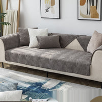 HKM-660755 Solid Color Plush Sofa Cushion - Available in Light Blue, White, Orange, Gray, Coffee, Light Pink - Various Sizes