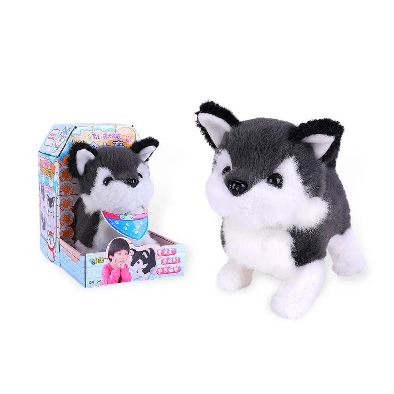 HKM-661011 Interactive Plush Toy Dog for Kids - Electric Walking Pet Doll Companion, Soft and Cuddly, 18 Months+