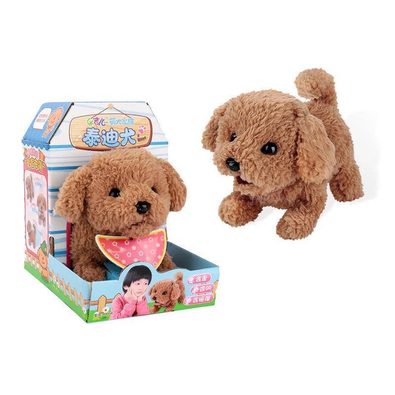 HKM-661011 Interactive Plush Toy Dog for Kids - Electric Walking Pet Doll Companion, Soft and Cuddly, 18 Months+