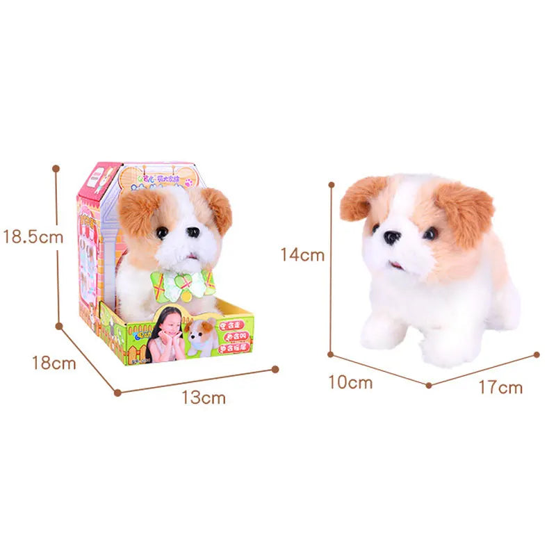 HKM-661011 Interactive Plush Toy Dog for Kids - Electric Walking Pet Doll Companion, Soft and Cuddly, 18 Months+