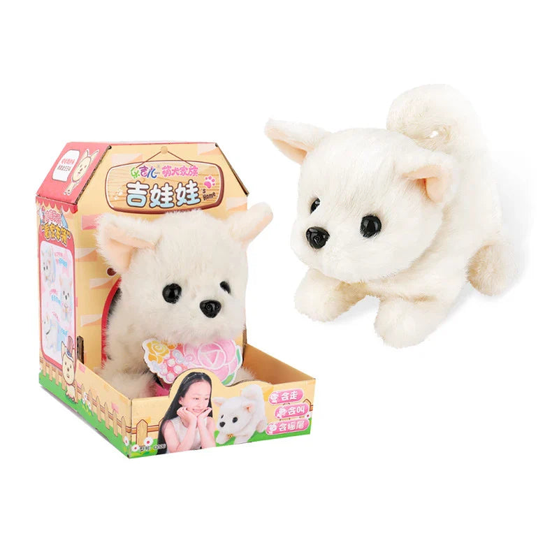 HKM-661011 Interactive Plush Toy Dog for Kids - Electric Walking Pet Doll Companion, Soft and Cuddly, 18 Months+