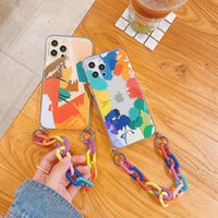 HKM-661011 Personalized Graffiti TPU Phone Protective Case with Bracelet Feature