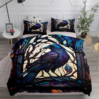 HKM-661075 Bohemian Crow Three-Piece Digital Print Bedding Set in Multiple Sizes