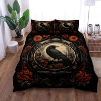 HKM-661075 Bohemian Crow Three-Piece Digital Print Bedding Set in Multiple Sizes