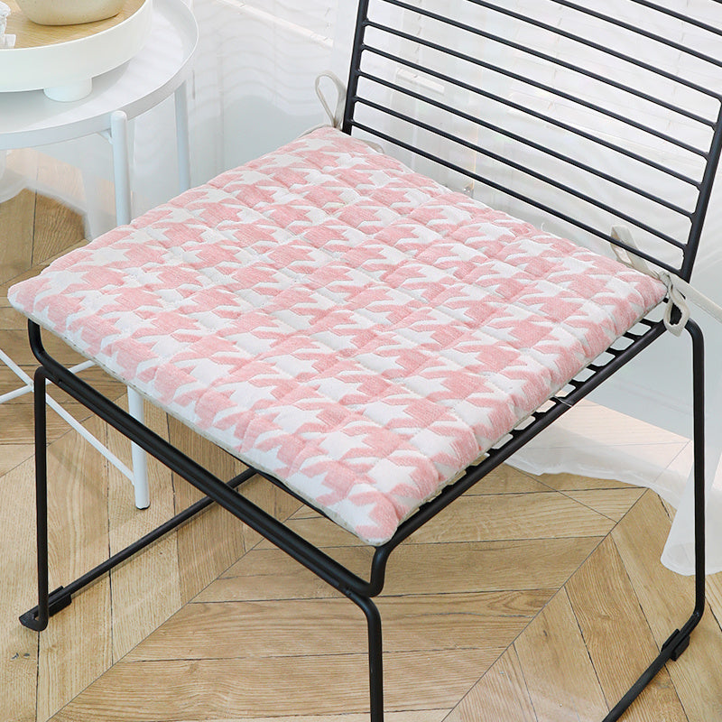 HKM-661075 Fashionable Houndstooth Chair Cushion for Home & Office - Available in Various Colors and Sizes