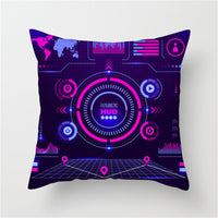 HKM-661139 Spaceship Cartoon Cushion Cover - Astronaut Rocket Pillow Case 45x45cm in Various Colors
