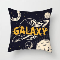 HKM-661139 Spaceship Cartoon Cushion Cover - Astronaut Rocket Pillow Case 45x45cm in Various Colors