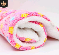 HKM-661203 Soft Coral Cashmere Cat and Dog Blanket Mat – Multiple Styles and Sizes Available