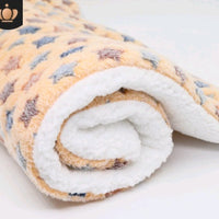 HKM-661203 Soft Coral Cashmere Cat and Dog Blanket Mat – Multiple Styles and Sizes Available