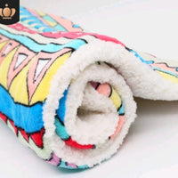 HKM-661203 Soft Coral Cashmere Cat and Dog Blanket Mat – Multiple Styles and Sizes Available