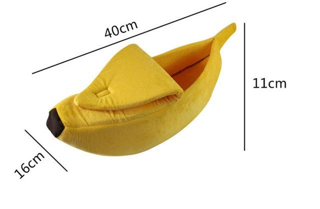 HKM-661267 Banana Shape Pet House Dog Bed - Warm Cozy Sleeping Nest for Small Dogs and Cats