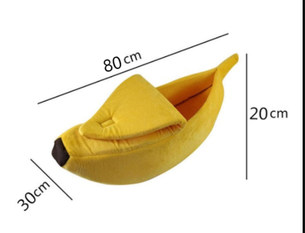 HKM-661267 Banana Shape Pet House Dog Bed - Warm Cozy Sleeping Nest for Small Dogs and Cats