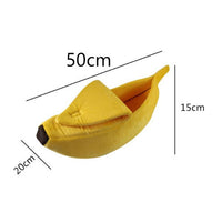 HKM-661267 Banana Shape Pet House Dog Bed - Warm Cozy Sleeping Nest for Small Dogs and Cats