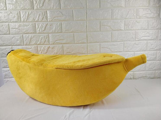 HKM-661267 Banana Shape Pet House Dog Bed - Warm Cozy Sleeping Nest for Small Dogs and Cats