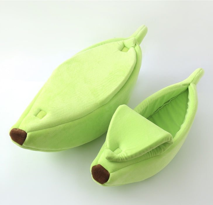 HKM-661267 Banana Shape Pet House Dog Bed - Warm Cozy Sleeping Nest for Small Dogs and Cats