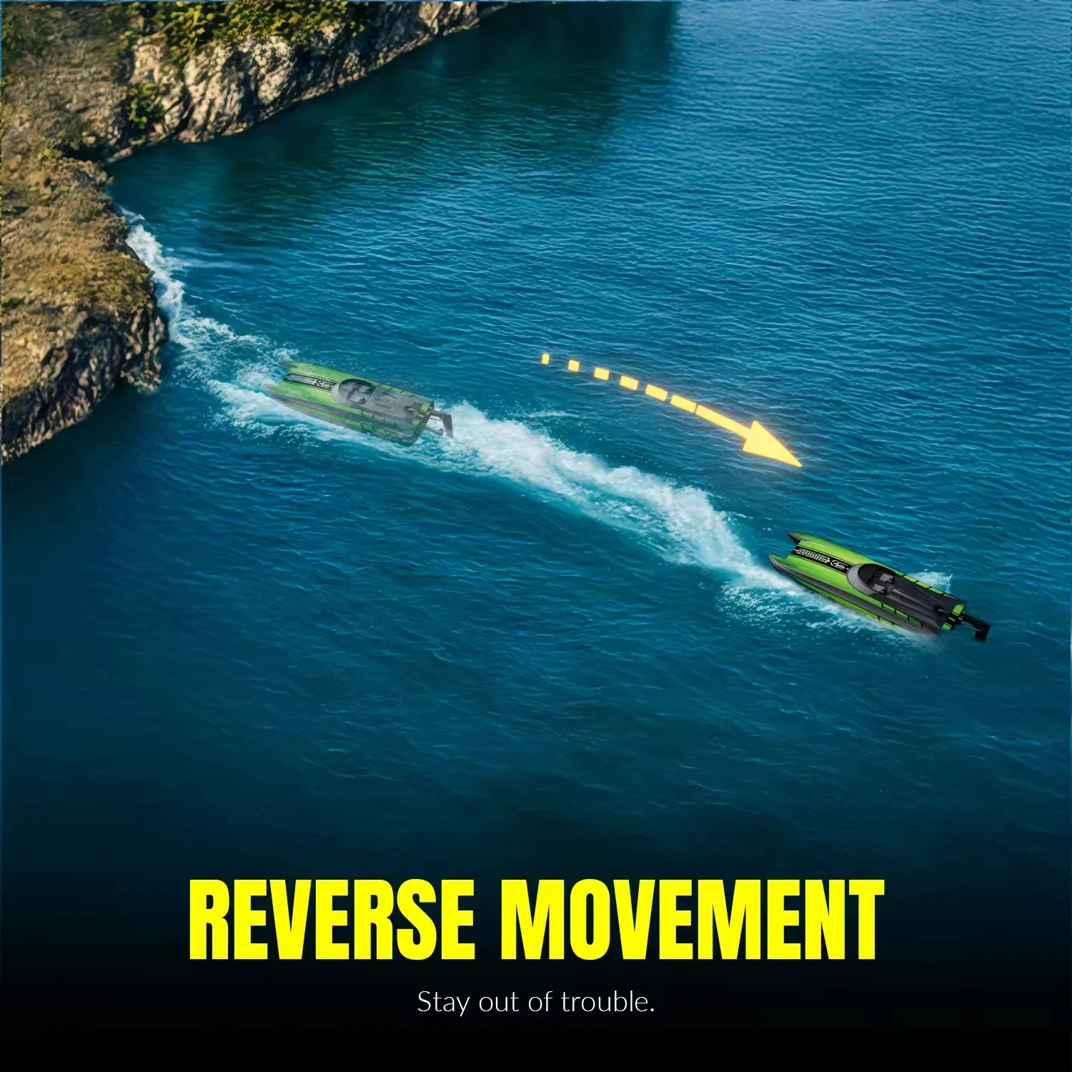 HKM-661331 High-Speed Waterproof Mini RC Boat with Reverse Function for Outdoor Fun