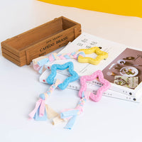 HKM-661395 Durable TPR Rubber Knot Toy for Dogs and Cats - Soft Spines for Dental Care and Fun Play