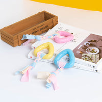 HKM-661395 Durable TPR Rubber Knot Toy for Dogs and Cats - Soft Spines for Dental Care and Fun Play