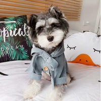 HKM-661523 Cozy Fall and Winter Woolen Coats for Pets in Light Rice, Western Powder, and Blue-Gray