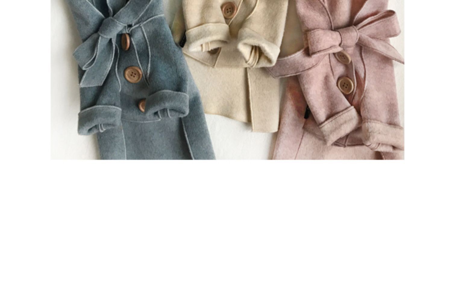 HKM-661523 Cozy Fall and Winter Woolen Coats for Pets in Light Rice, Western Powder, and Blue-Gray