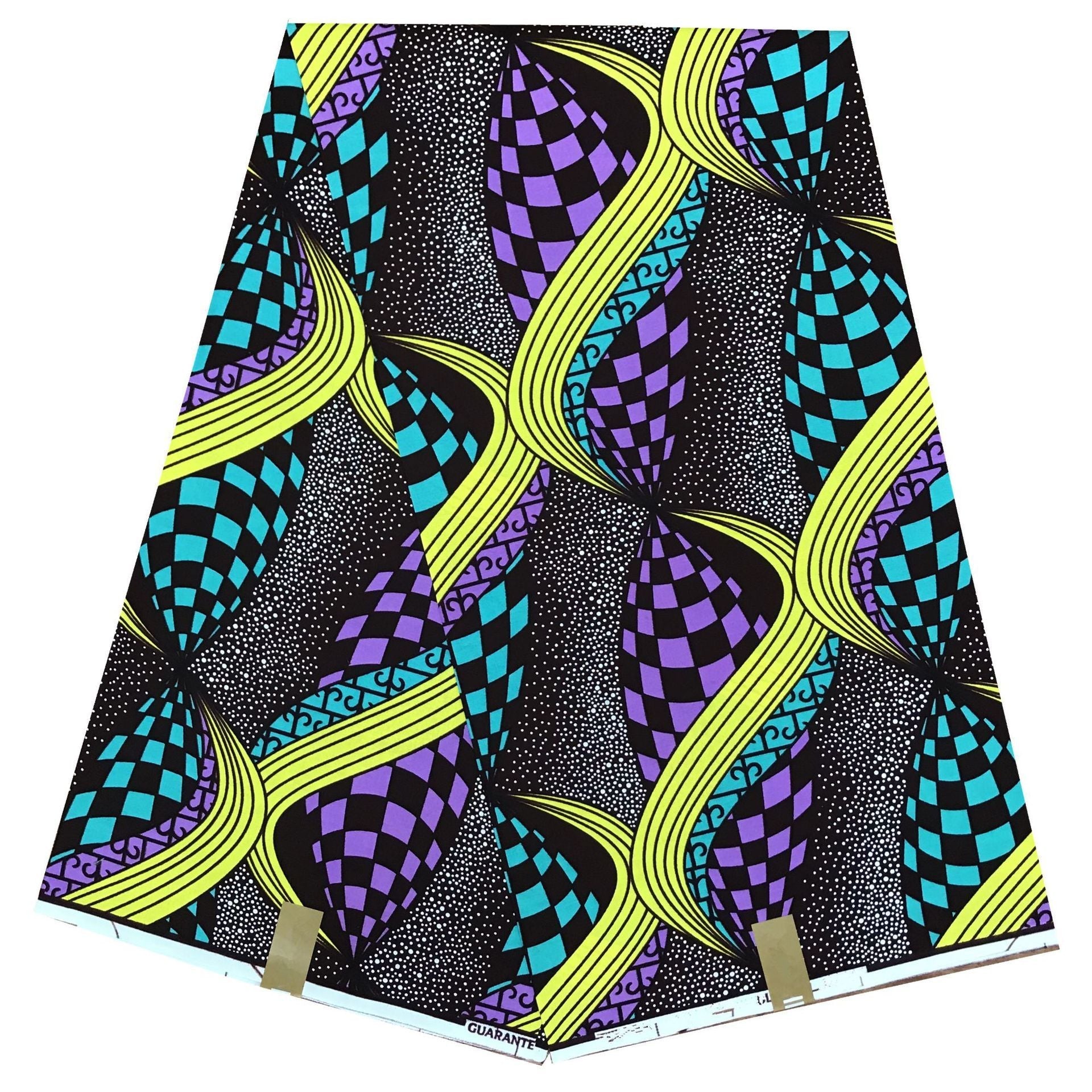 HKM-661587 African Cotton Batik Cloth - 6 Yards, 100% Cotton, Plant Print, Versatile for Apparel and Home Décor