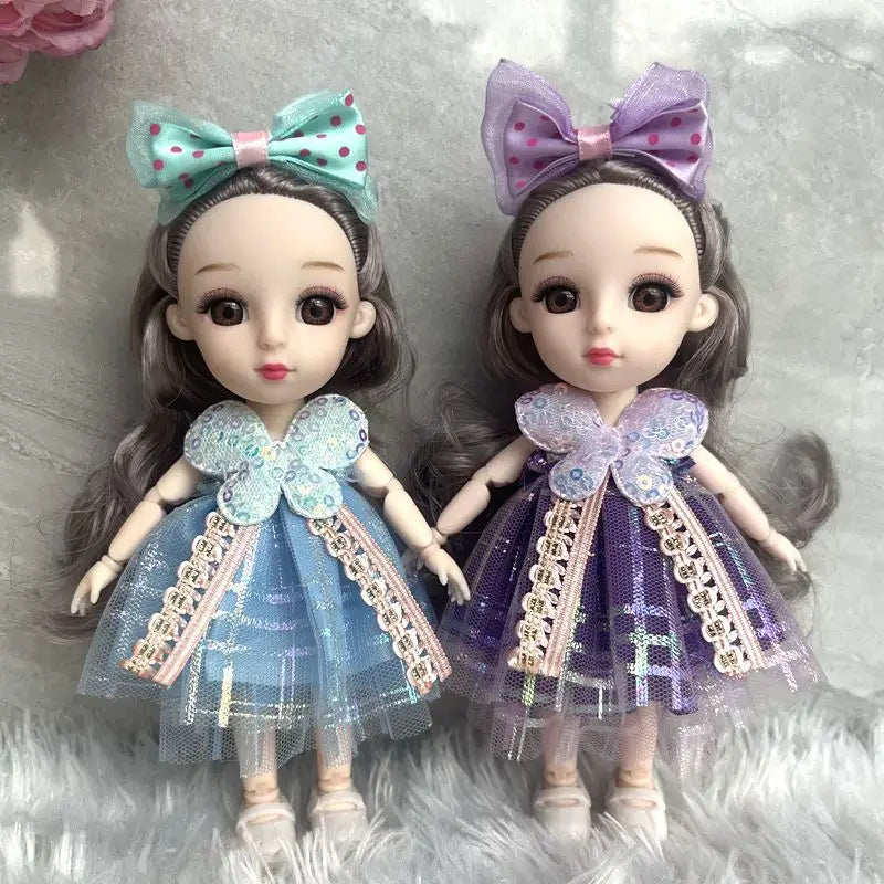 HKM-661587 Cute 17 Cm Movable Jointed Doll - Educational Soft Toy for Kids