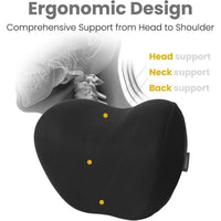 HKM-661715 Memory Foam Neck & Waist Cushion for Universal Car Seat Support