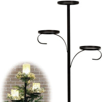 HKM-661715 Wrought Iron Christmas Candlestick Tree Topper - 60cm & 90cm Options