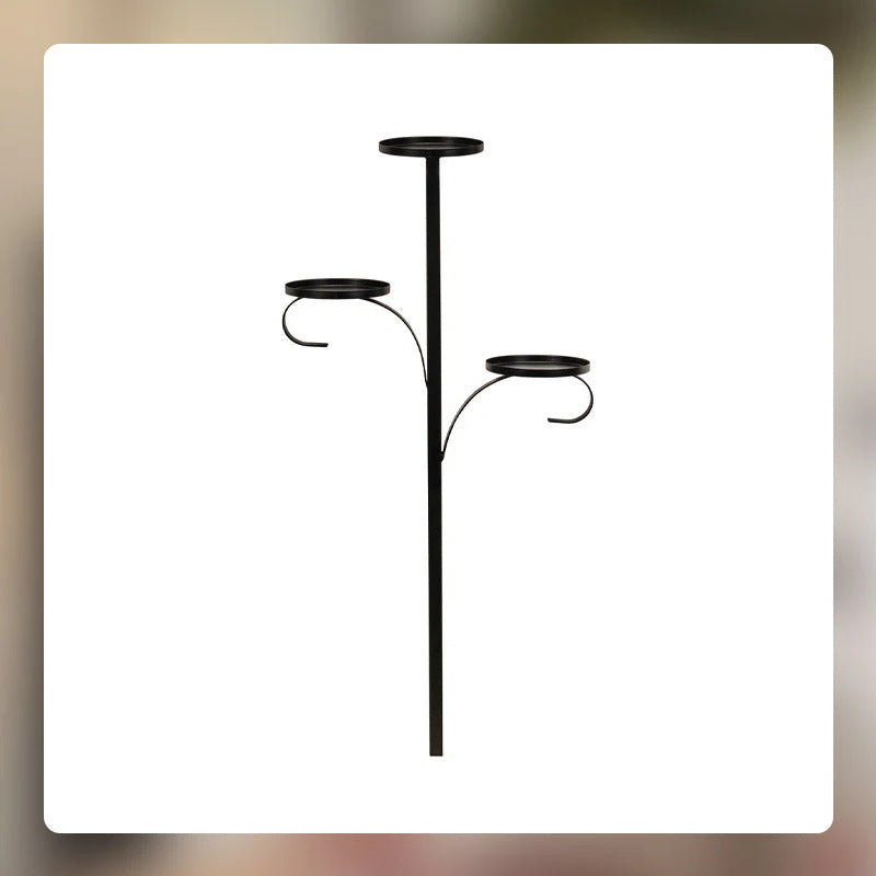HKM-661715 Wrought Iron Christmas Candlestick Tree Topper - 60cm & 90cm Options