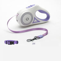 HKM-661779 Retractable Dog Leash with Automatic Braking System and Collar for Small to Large Dogs
