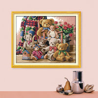 HKM-661907 Cartoon-Themed Resin Diamond Painting Kit - 32156 Stitches on Ecological Cotton Cloth, Multiple Sizes Available