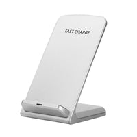 HKM-662099 30W Fast Charging Vertical Wireless Charger Desktop Stand - Available in Black and White