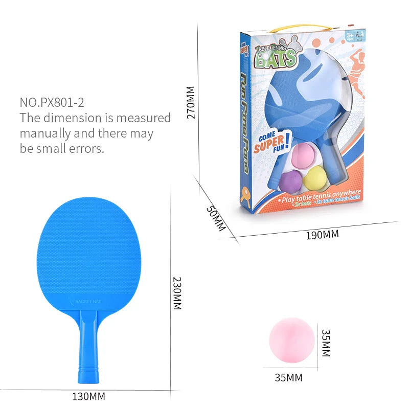 HKM-662163 Outdoor Table Tennis Racket Set for Kids - Plastic Ping Pong Toys, Ages 3+