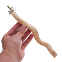 HKM-662163 Solid Wood Bird Stand Toy for Parrots - 20CM & 30CM Sizes Available