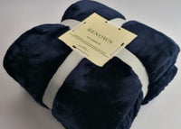 HKM-662227 Lightweight Coral Fleece Flannel Blanket for Office and Summer Use - Multiple Sizes Available