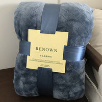 HKM-662227 Lightweight Coral Fleece Flannel Blanket for Office and Summer Use - Multiple Sizes Available