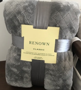 HKM-662227 Lightweight Coral Fleece Flannel Blanket for Office and Summer Use - Multiple Sizes Available