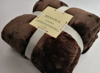 HKM-662227 Lightweight Coral Fleece Flannel Blanket for Office and Summer Use - Multiple Sizes Available