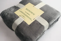 HKM-662227 Lightweight Coral Fleece Flannel Blanket for Office and Summer Use - Multiple Sizes Available